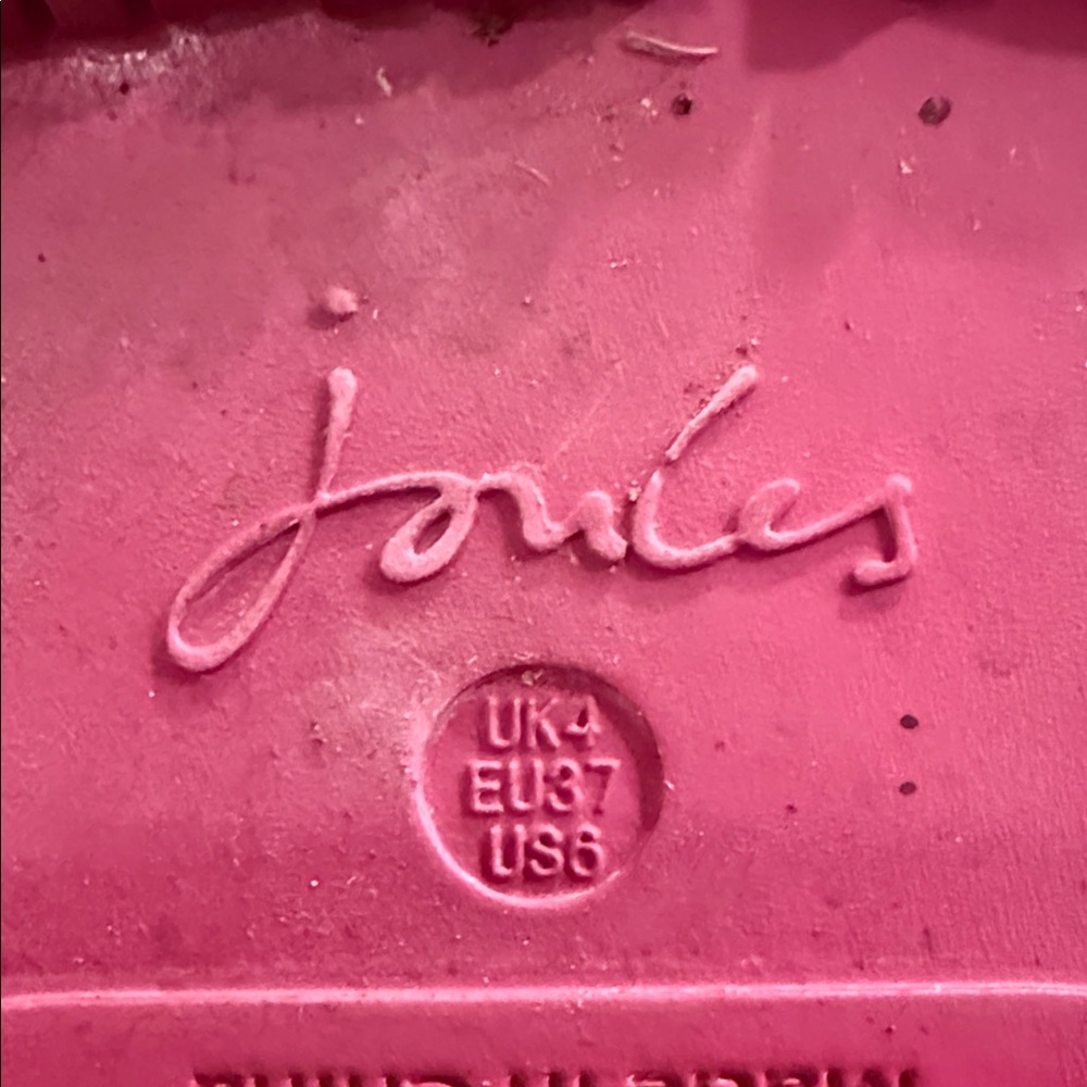 Joules Women's Black Boots with Pink Soles - Picture 6 of 6
